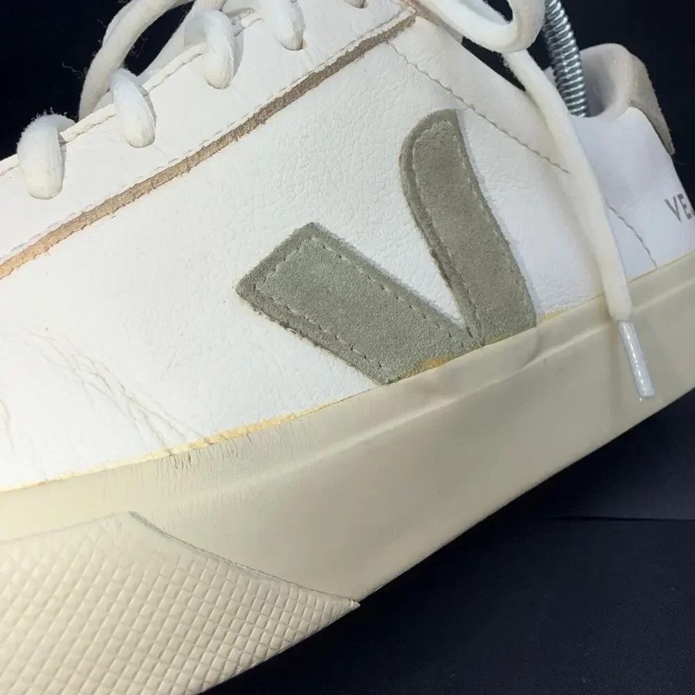 VEJA Campo White Sage Suede V Leather Sneakers Women’s US 7.5 EU 38.5